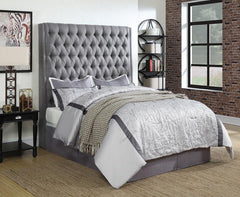 Camille Grey Queen Headboard - furniture place usa