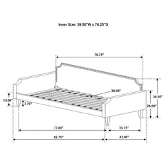 Olivia Grey Twin Daybed - furniture place usa