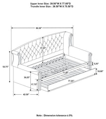Scarlett Grey Twin Daybed W/ Trundle - furniture place usa