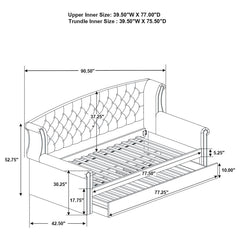 Scarlett Black Twin Daybed W/ Trundle - furniture place usa