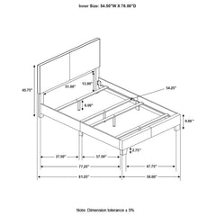 Dorian Black Full Bed - furniture place usa