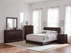 Dorian Brown California King Bed 4 Pc Set - furniture place usa
