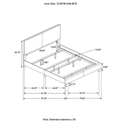 Dorian Brown California King Bed - furniture place usa