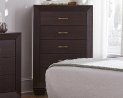 Dorian Brown Twin Bed 5 Pc Set - furniture place usa