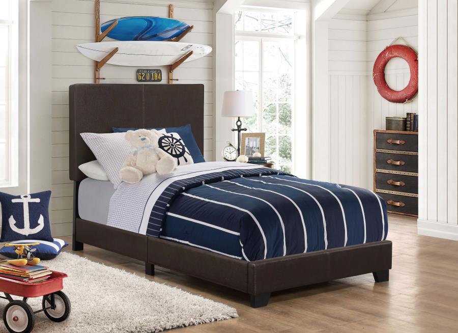 Dorian Brown Twin Bed 5 Pc Set - furniture place usa