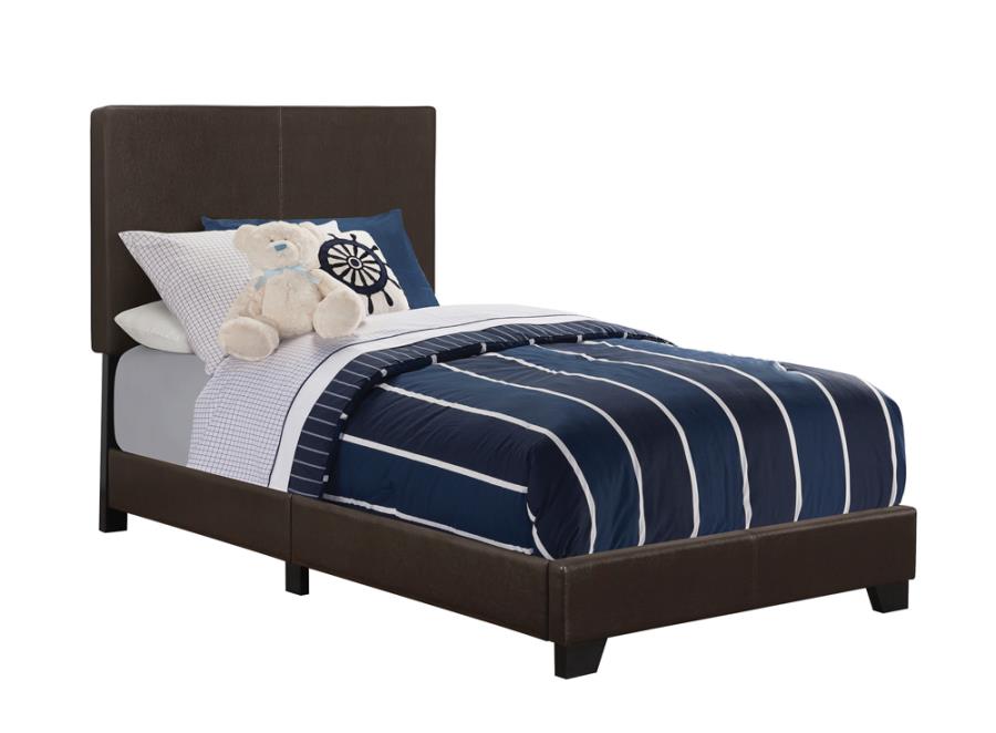 Dorian Brown Twin Bed 5 Pc Set - furniture place usa