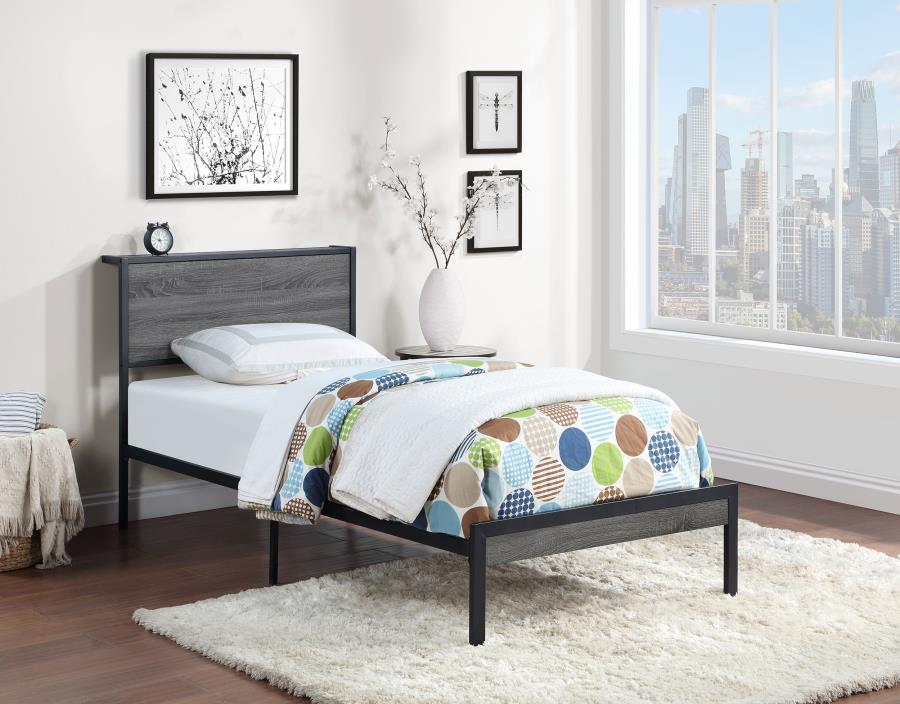 Ricky Grey Twin Bed - furniture place usa