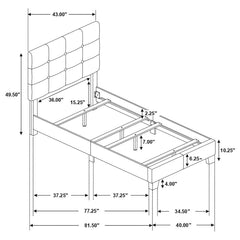 Mapes Grey Twin Bed - furniture place usa