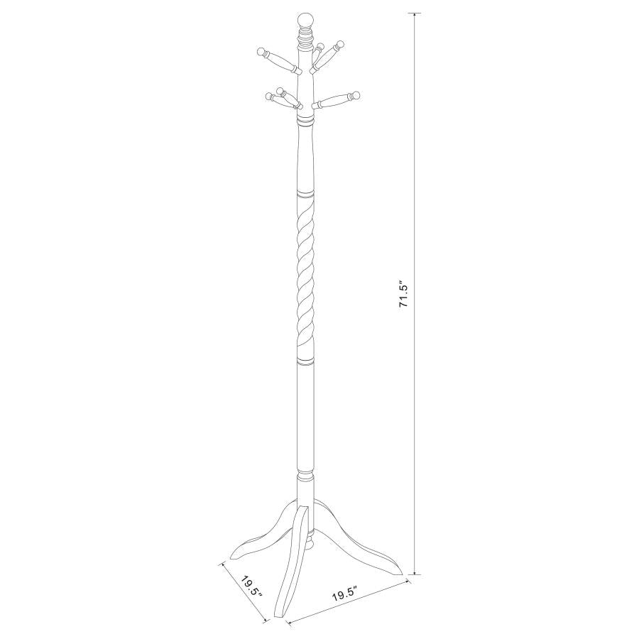 Riona Brown Coat Rack - furniture place usa