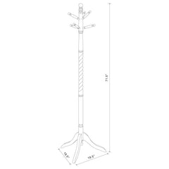 Riona Brown Coat Rack - furniture place usa