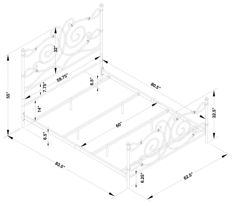 Parleys Brown Queen Bed - furniture place usa