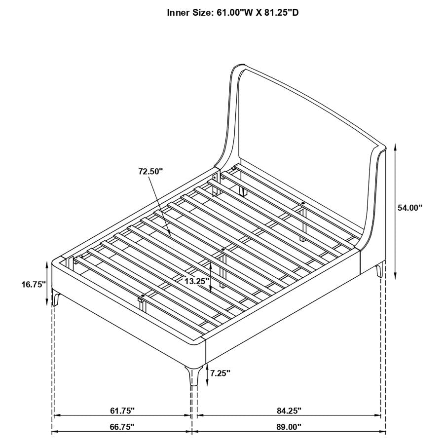 Mosby White Queen Bed - furniture place usa