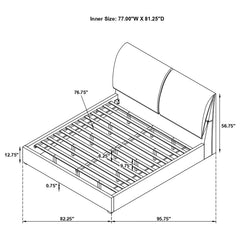 Gwendoline White Eastern King Bed - furniture place usa