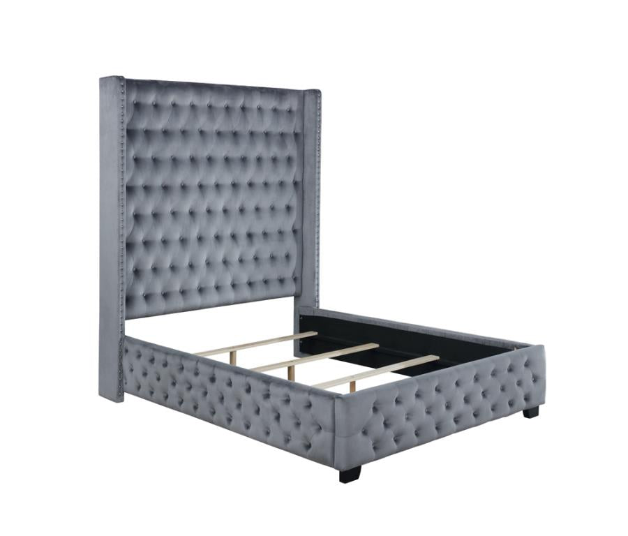Rocori Grey Eastern King Bed - furniture place usa