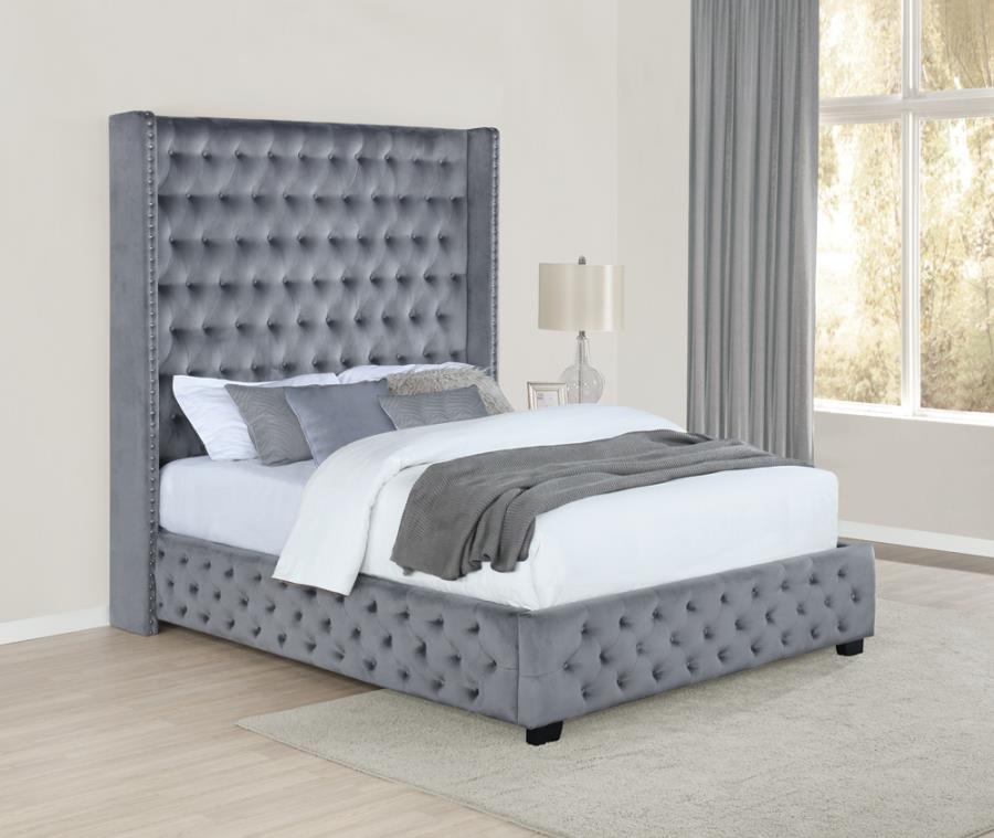 Rocori Grey Eastern King Bed - furniture place usa