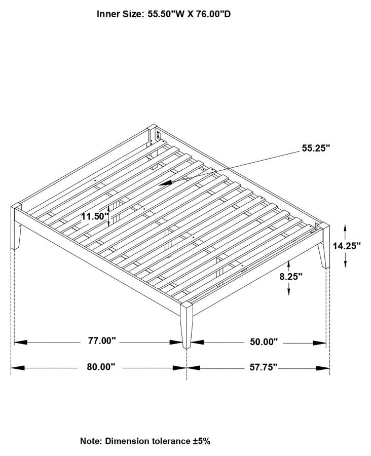Hounslow White Full Bed - furniture place usa