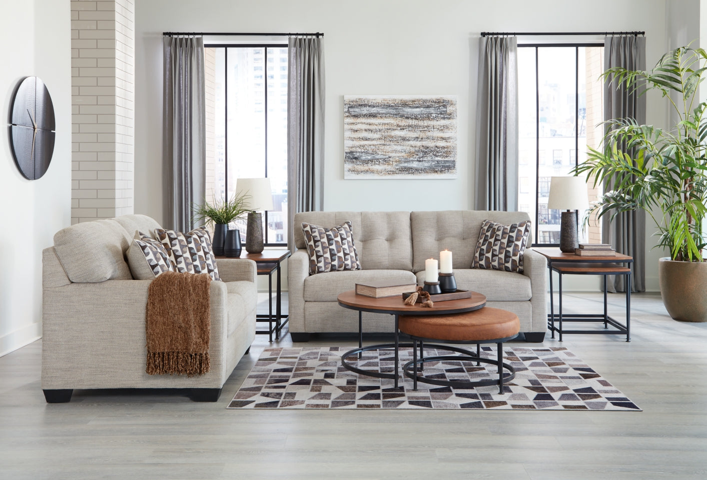 Mahoney Sofa and Loveseat - furniture place usa