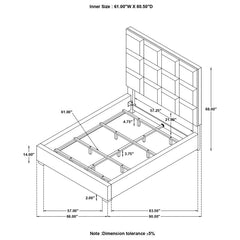 Panes Beige Queen Bed - furniture place usa