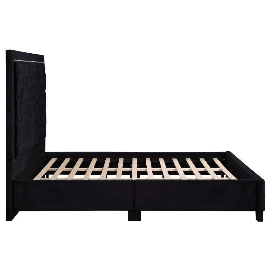 Hailey Black Queen Bed - furniture place usa