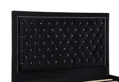 Hailey Black Queen Bed - furniture place usa
