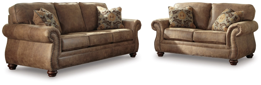 Larkinhurst Sofa and Loveseat - furniture place usa