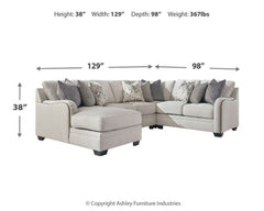 Dellara 4-Piece Sectional with Ottoman - PKG001115 - furniture place usa