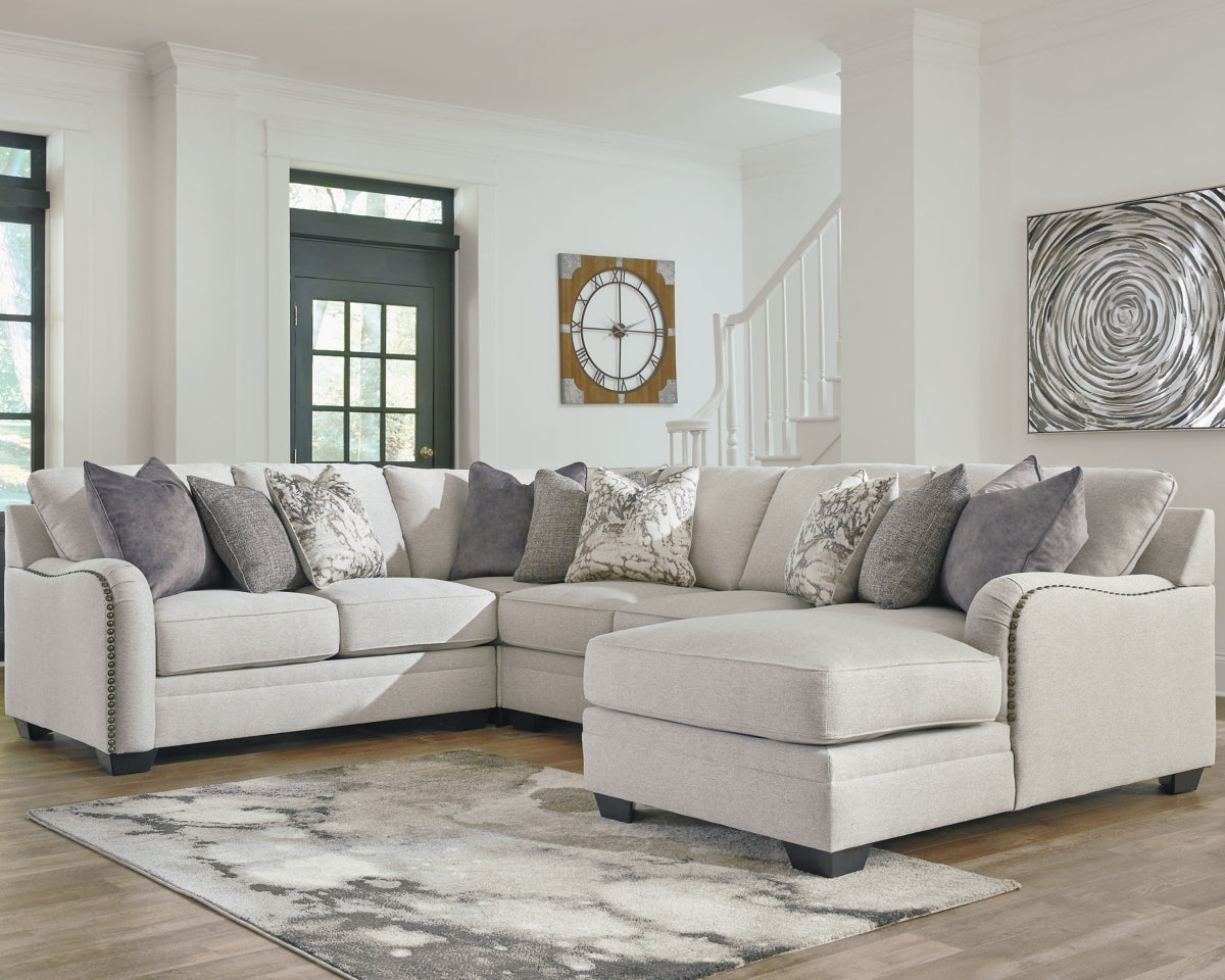 Dellara 4-Piece Sectional with Ottoman - PKG001116 - furniture place usa