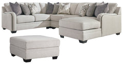 Dellara 4-Piece Sectional with Ottoman - PKG001116 - furniture place usa