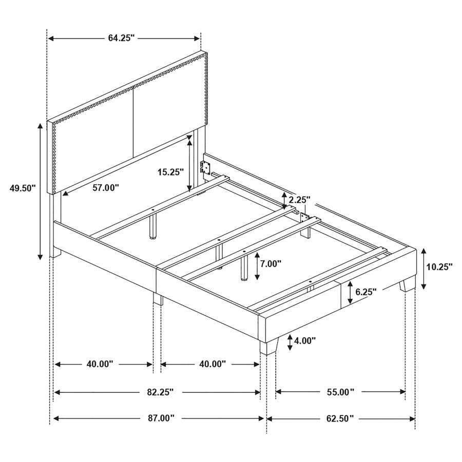 Boyd Grey Queen Bed - furniture place usa