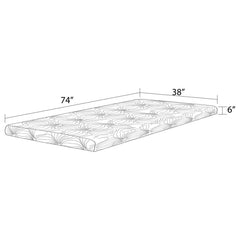 Joseph White 6" Twin Memory Foam Mattress - furniture place usa