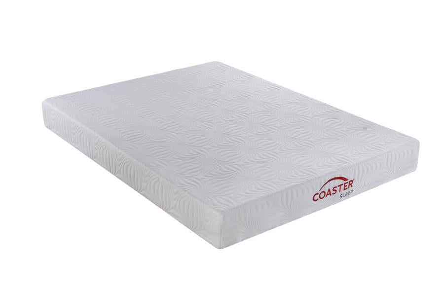 Keegan White 8" Twin Extra Long Memory Foam Mattress - furniture place usa