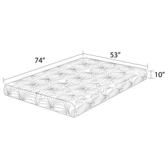 Key White 10" Full Memory Foam Mattress - furniture place usa
