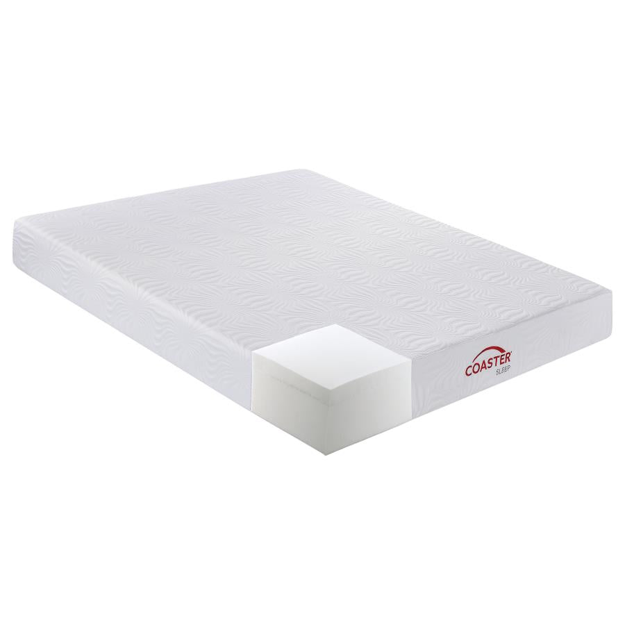 Key White 10" California King Memory Foam Mattress - furniture place usa