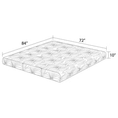 Key White 10" California King Memory Foam Mattress - furniture place usa