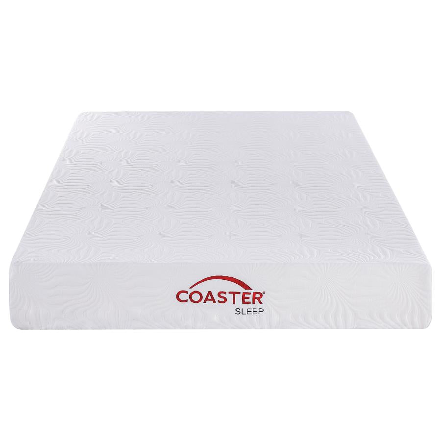 Key White 10" Queen Memory Foam Mattress - furniture place usa