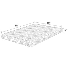 Key White 10" Queen Memory Foam Mattress - furniture place usa