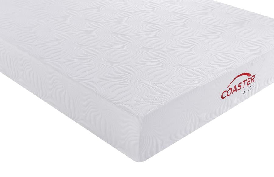 Key White 10" Twin Extra Long Memory Foam Mattress - furniture place usa