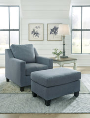Lemly Chair and Ottoman - furniture place usa