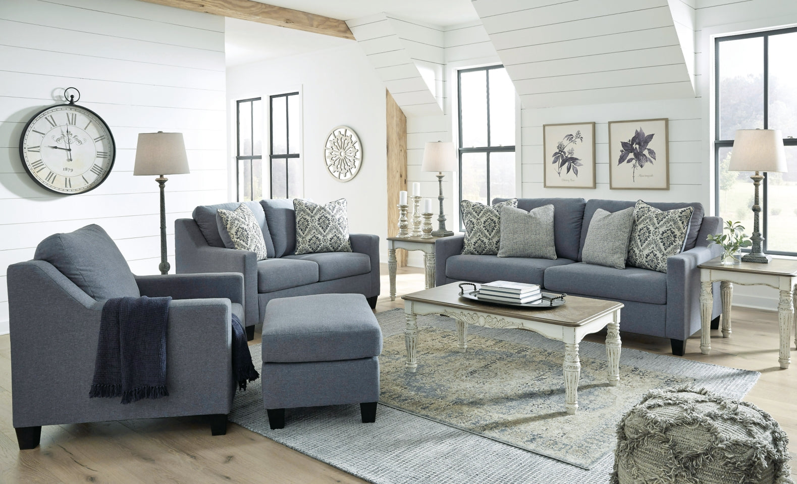 Lemly Sofa, Loveseat, Chair and Ottoman - furniture place usa