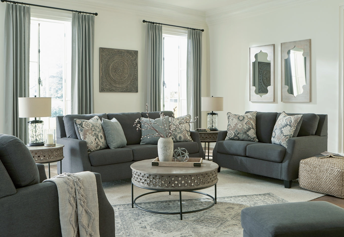 Bayonne Sofa, Loveseat, Chair and Ottoman - furniture place usa