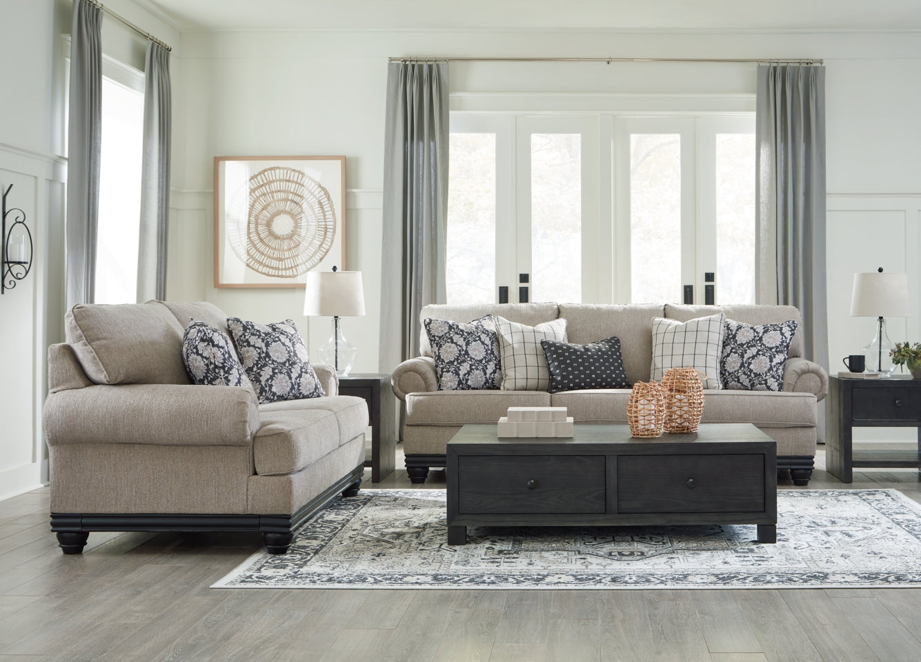 Elbiani Sofa and Loveseat - furniture place usa