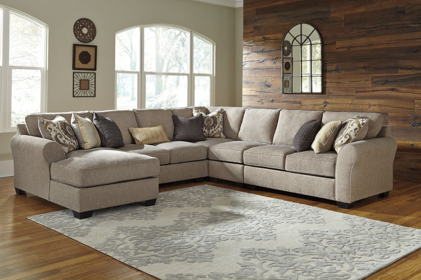 Pantomine 5-Piece Sectional with Ottoman - PKG010941 - furniture place usa