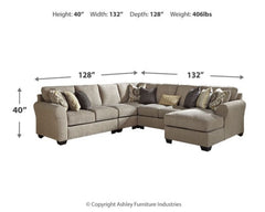 Pantomine 5-Piece Sectional with Ottoman - PKG010947 - furniture place usa