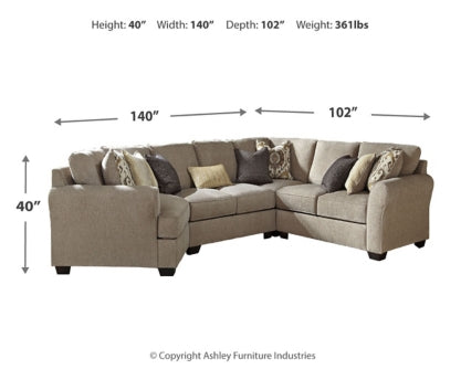 Pantomine 4-Piece Sectional with Ottoman - PKG010943 - furniture place usa