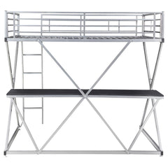 Hyde Silver Full Workstation Loft Bed - furniture place usa