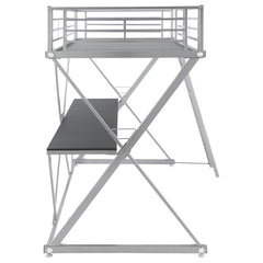 Hyde Silver Twin Workstation Loft Bed - furniture place usa