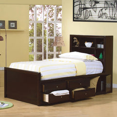 Phoenix Brown Full Storage Bed - furniture place usa