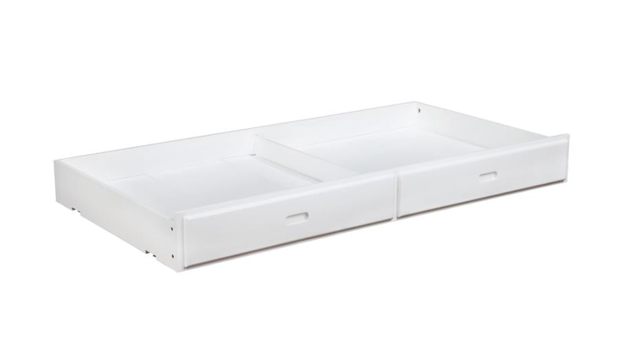 Chapman White Storage Trundle - furniture place usa