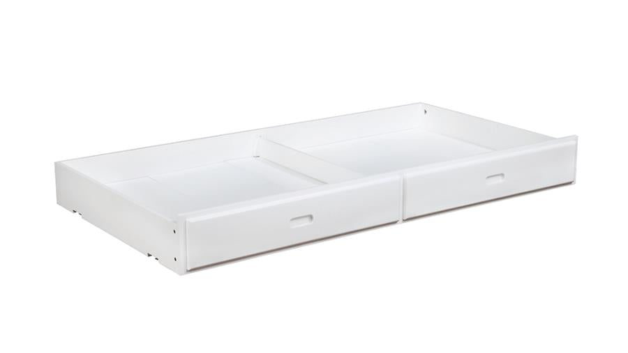 Chapman White Storage Trundle - furniture place usa