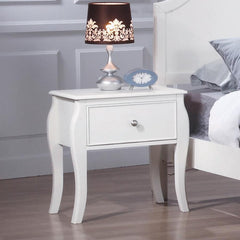 Dominique White Nightstand - furniture place usa